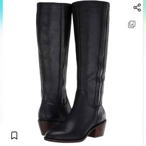 New NIB Lucky Brand LK-Iscah Black Leather Knee High Boot